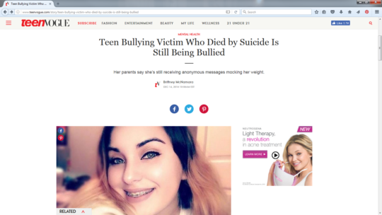 Bullying Victim Who Took Her Life Still Being Bullied