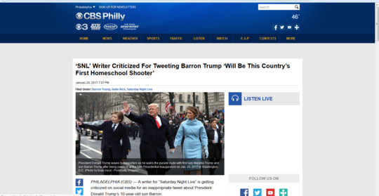 Barron Trump bullied online
