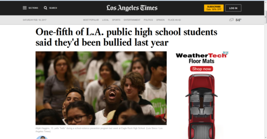 bullied students in Los Angeles