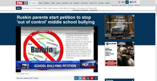 online bullying petition