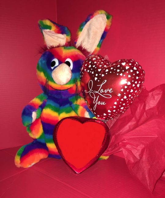 Rainbow Rabbit on Valentine's Day!