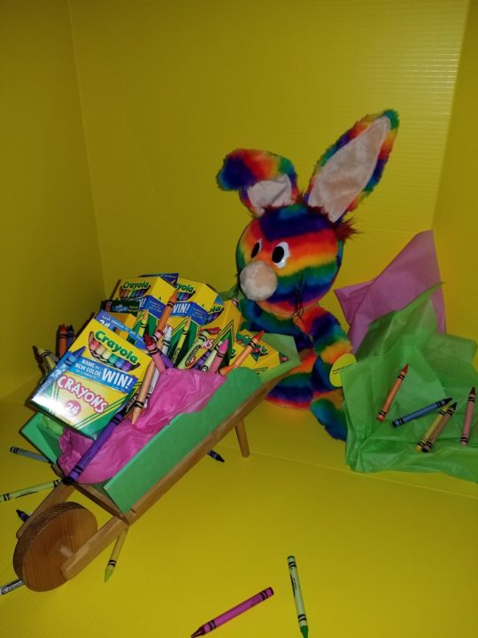 Rainbow Rabbit back to school Crayola crayons